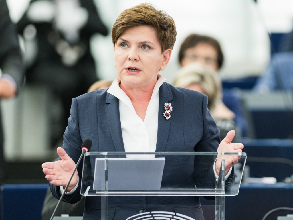 Premier Beata Szydło w Parlamencie Europejskim