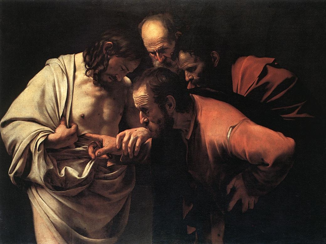 Caravaggio, „Niewierny Tomasz”