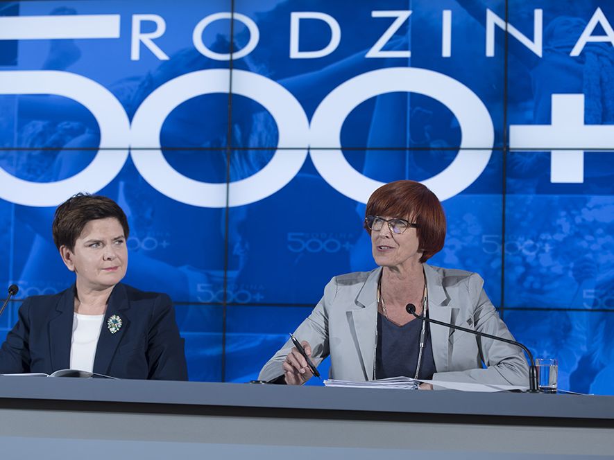 Premier Beata Szydło i minister Elżbieta Rafalska