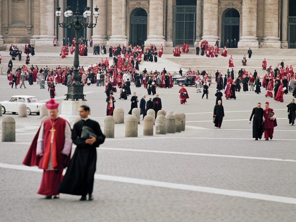 Plac św. Piotra w Rzymie podczas Soboru Watykańskiego II