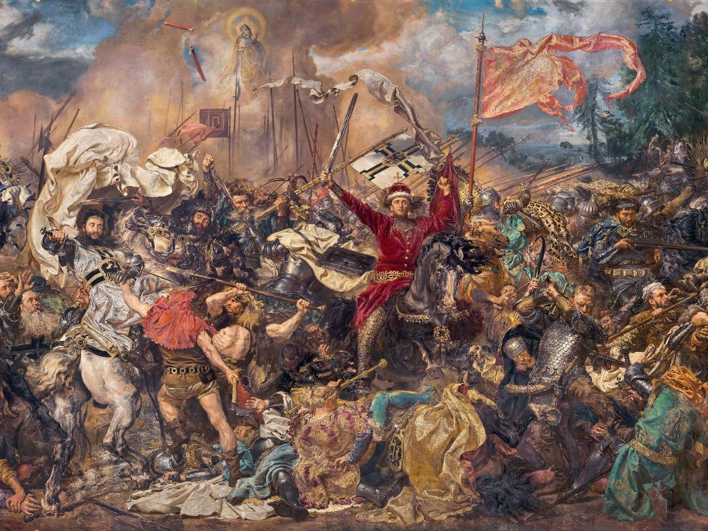 Fragment obrazu „Bitwa pod Grunwaldem” Jana Matejki (1878).