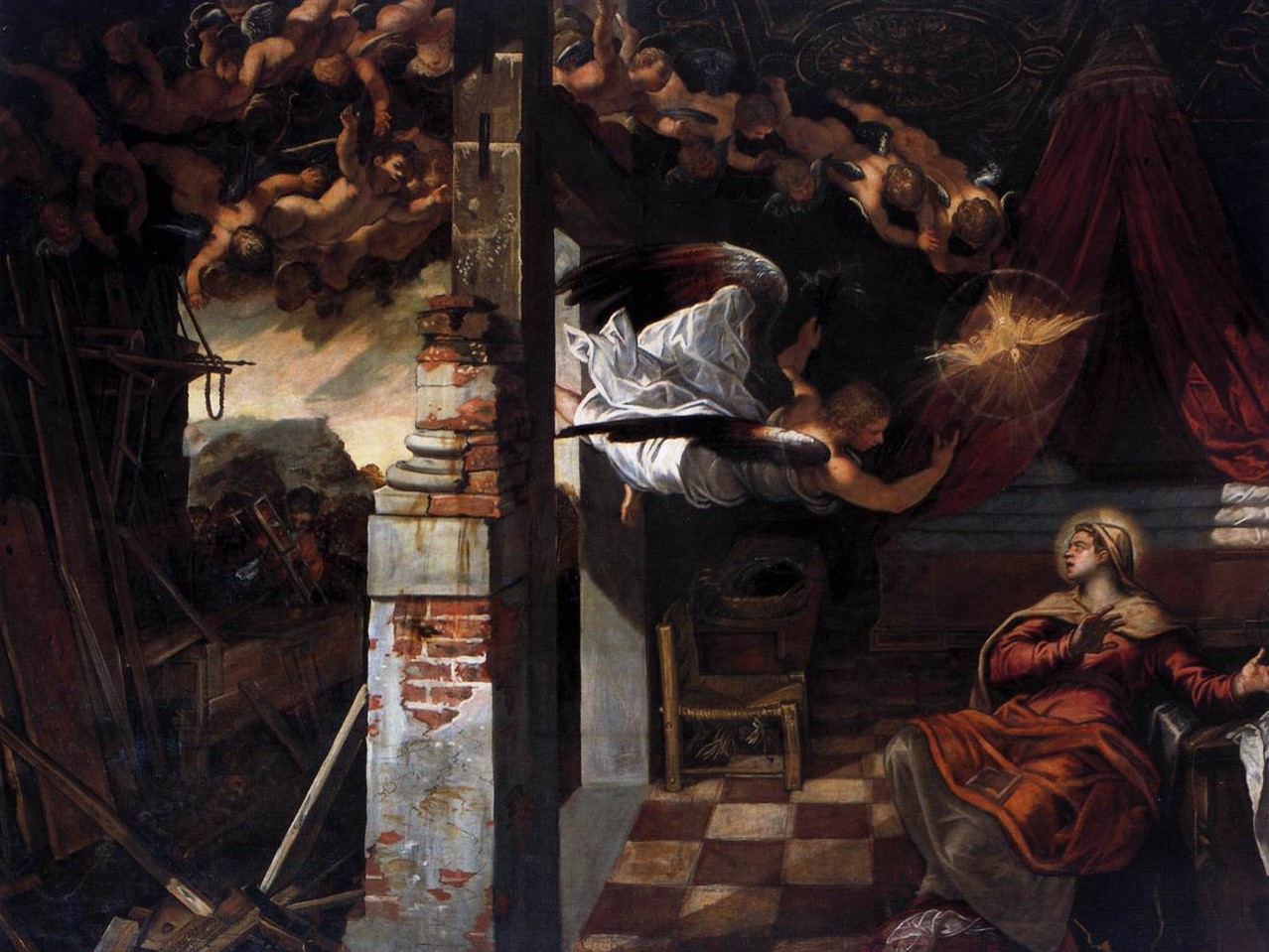 Tintoretto, „Zwiastowanie”.