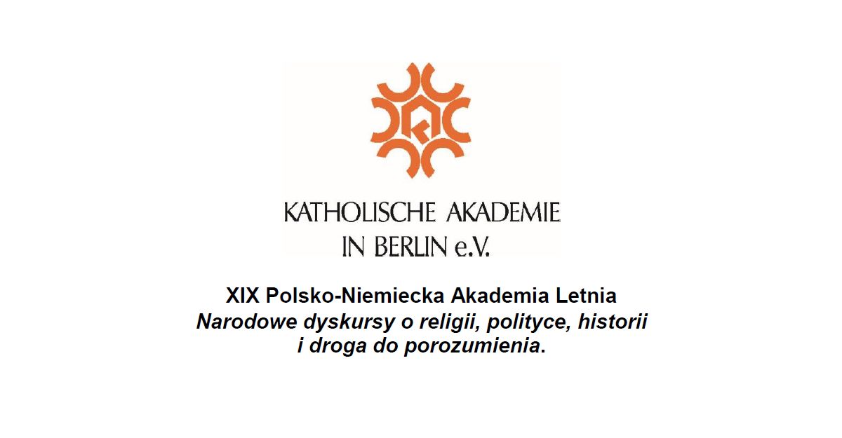 XIX Polsko-Niemiecka Akademia Letnia w Krakowie, 22-26 sierpnia 2018 r.