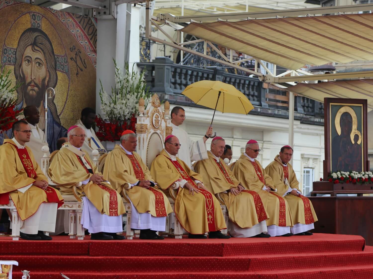 Biskupi podczas Mszy św. na Jasnej Górze 25 sierpnia 2018 r.
