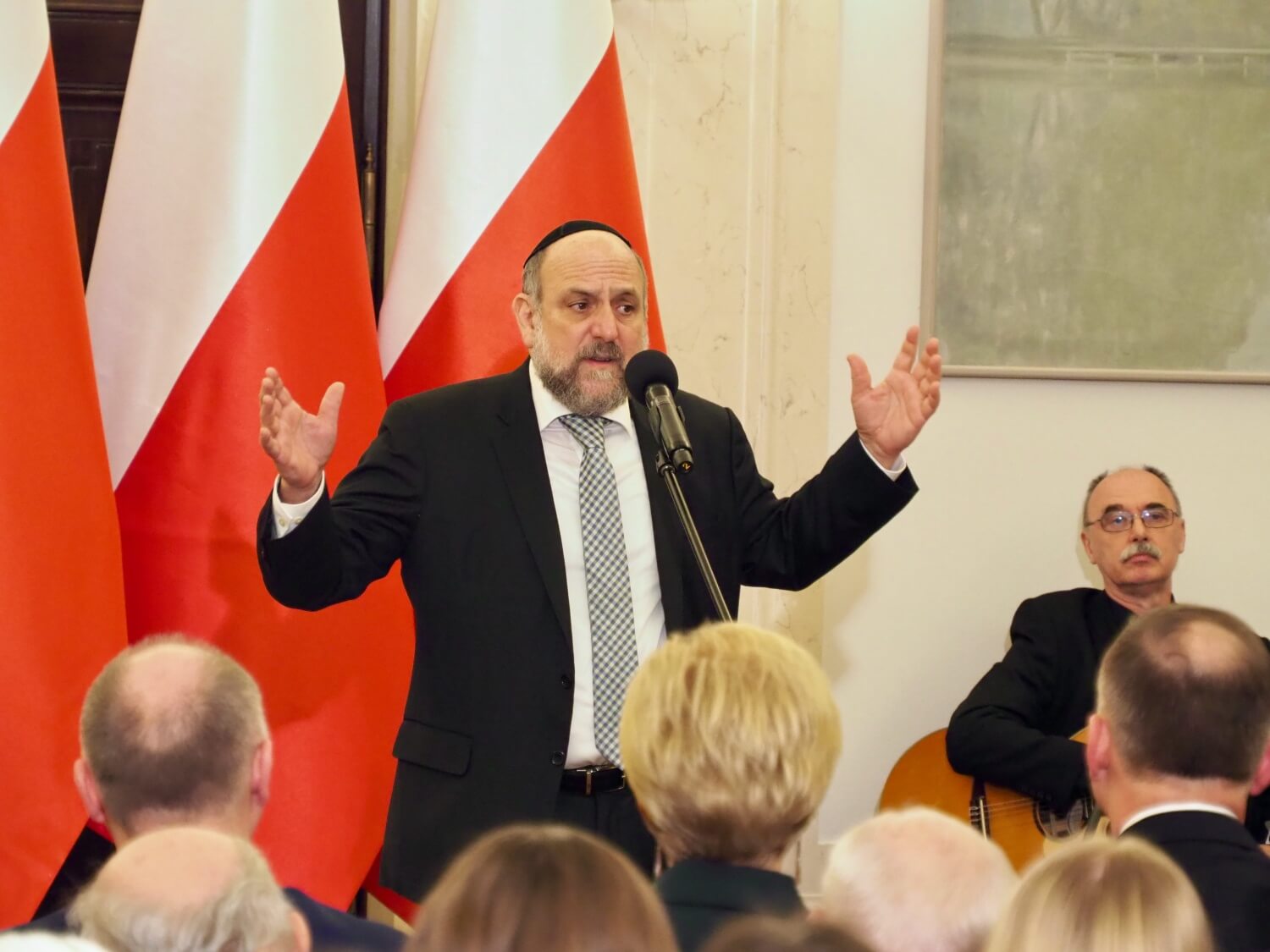 Rabin Michael Schudrich w Pałacu Prezydenckim 9 stycznia 2019 r.