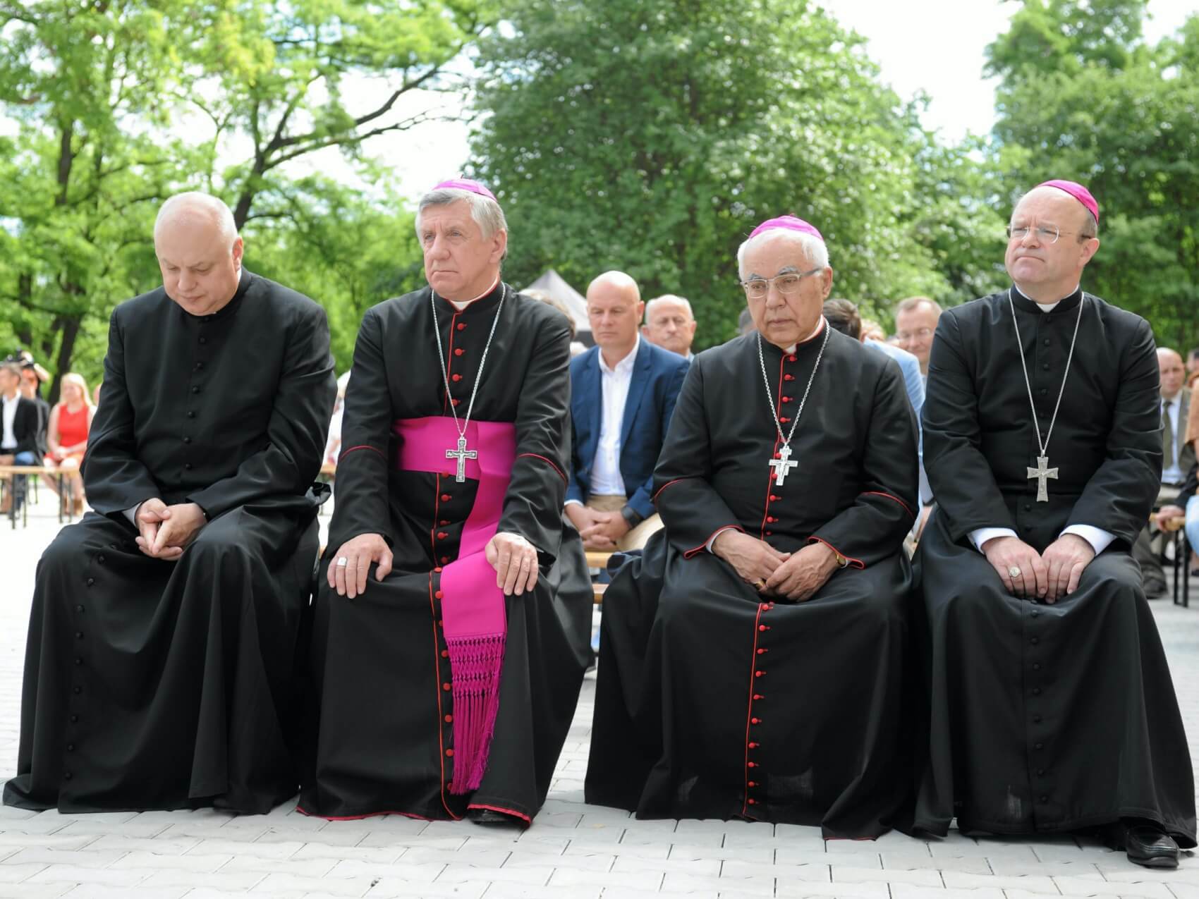 Ks. Andrzej Dymer, abp Andrzej Dzięga, bp Marian Błażej Kruszyłowicz i bp Henryk Wejman